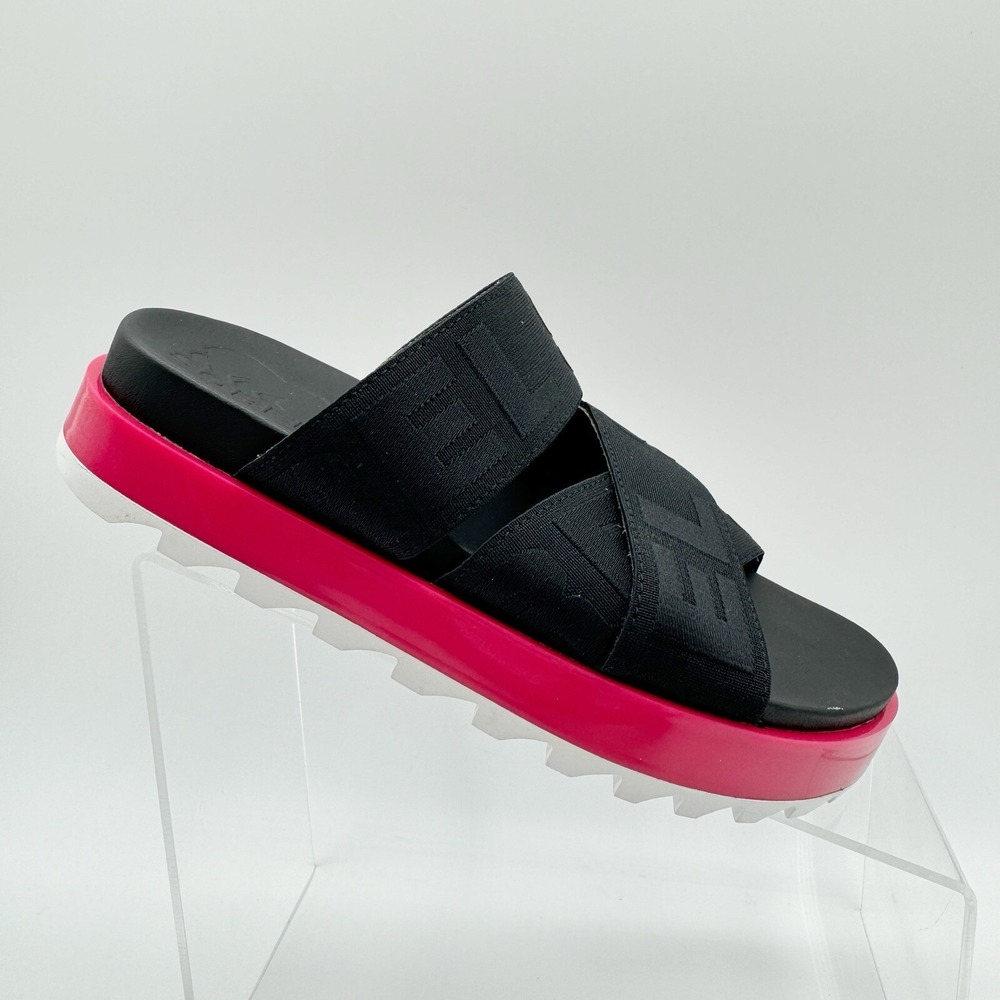 Women's Sorel Roaming Sport Slide Sandals Black Pink Size 6 T3